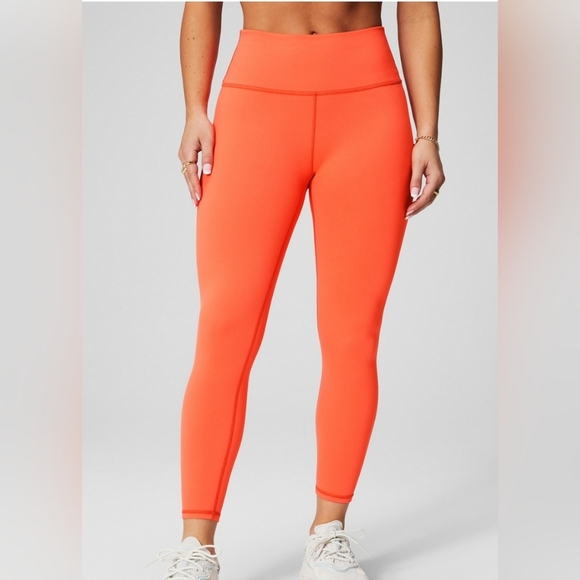 Fabletics Define PowerHold® Passion Orange High-Waisted 7/8 Leggings - Size XL - Picture 1 of 10